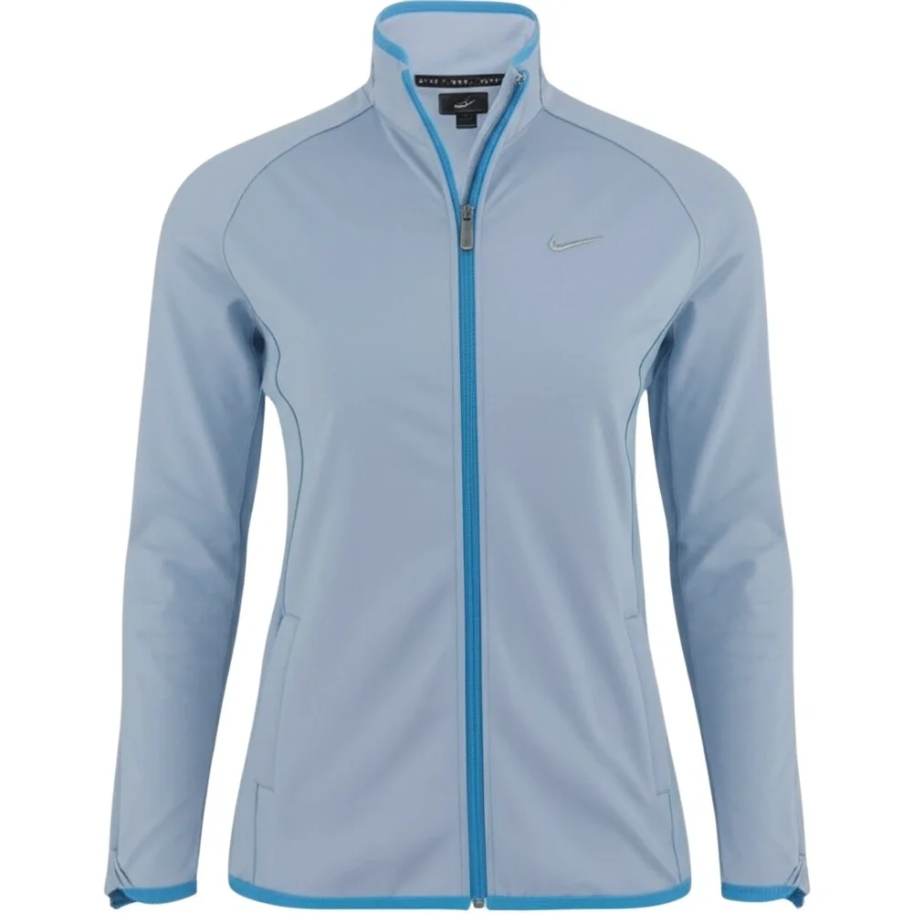 NIKE Womens Light Blue Full Zip Thumbhole Sportswear‎ Jacket Womens Large